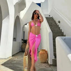 Starfish Thong Bikini Set Three Piece Swimsuit