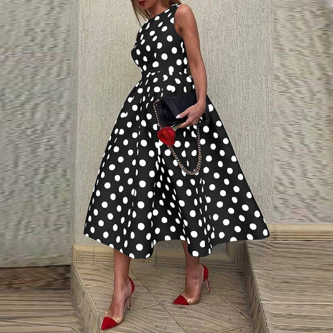 A-Line Sleeveless Dress with a Round Neck Main image