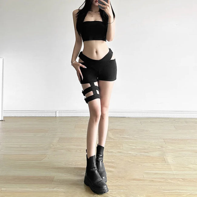 Baring Waist Elastic Black Short Black / S Main image