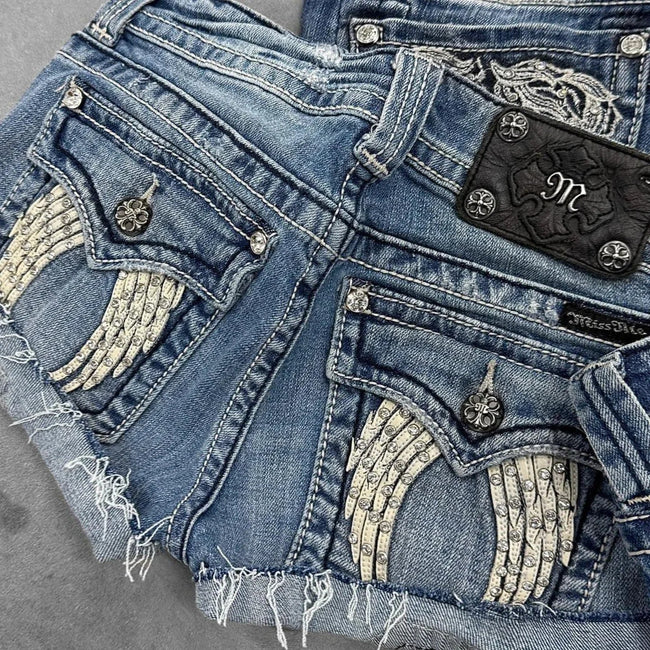 Embroidered Denim Short Brown / S Main image