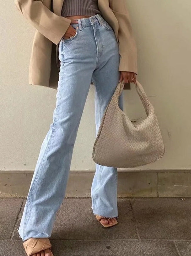 Straight-Leg High-Rise Denim Jeans Main image