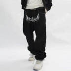 Bat Print Gothic Streetwear Pant