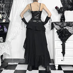 Steampunk Ruffle High Low Skirt