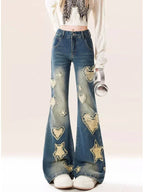 Azure Medieval Baggy Flare Star Pant
