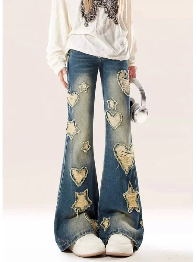 Azure Medieval Baggy Flare Star Pant Blue / S Main image