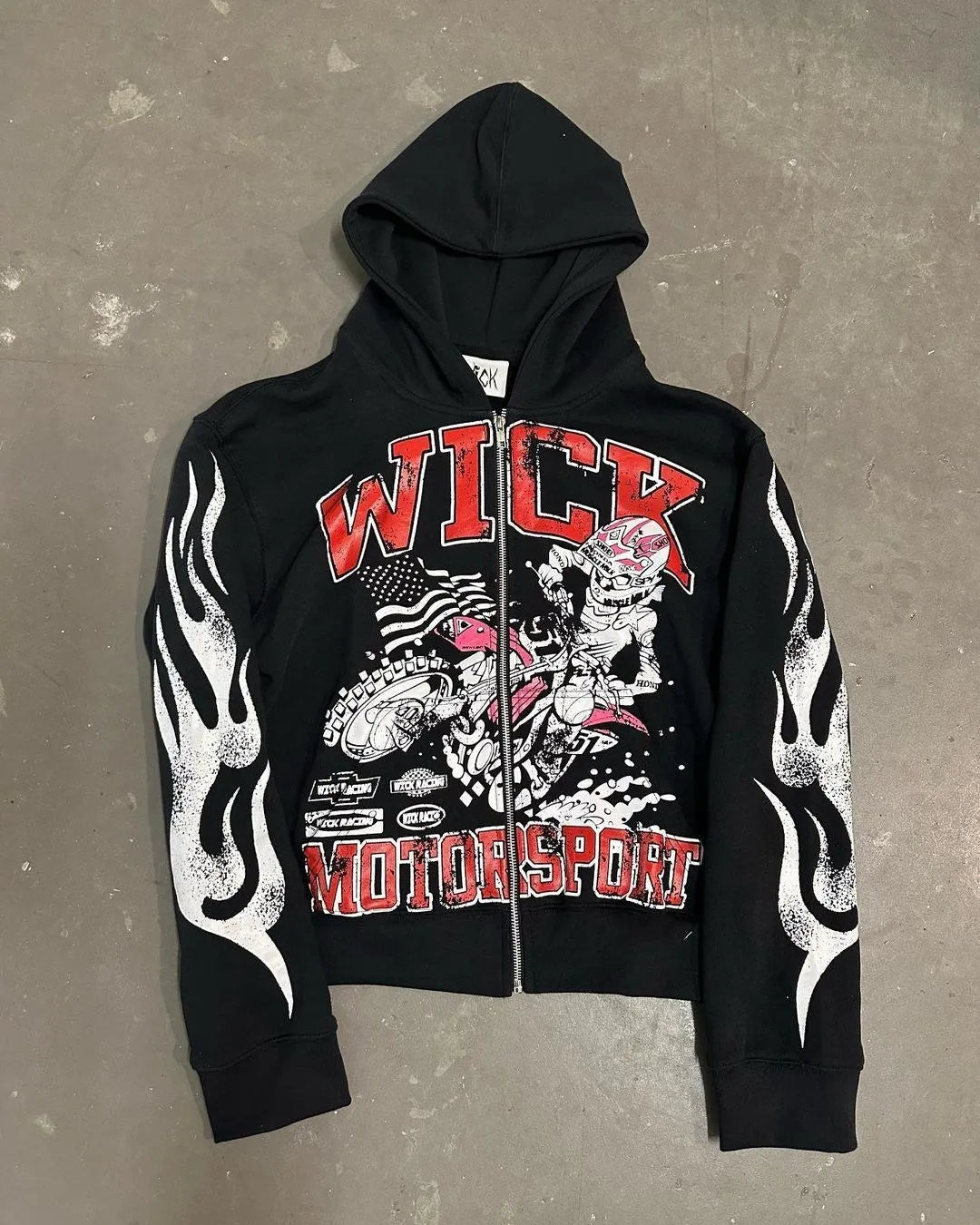 Dark Printed Design Pullover Hoodie