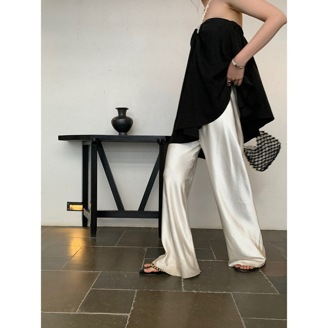 Wide-Leg Satin Pants Main image