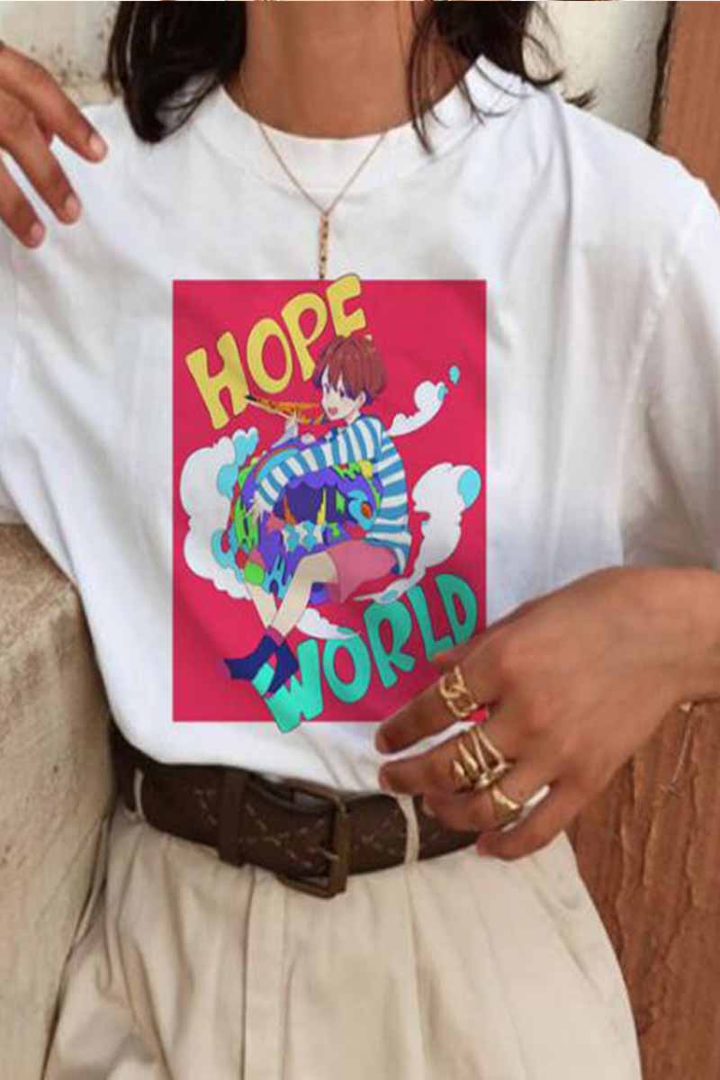 Printed Short-Sleeve Top