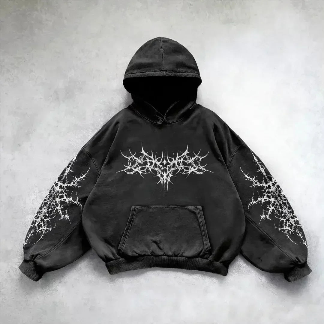 Distress Road Medieval Zip Hoodie black9 / S