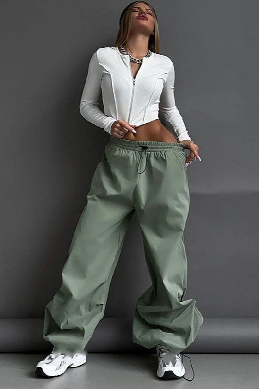 Relaxed-Fit Cargo Pants with Drawstring Detail Main image