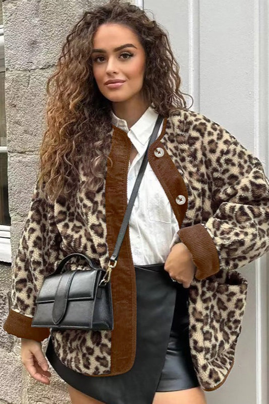 Leopard-Print Oversized Coat Main image