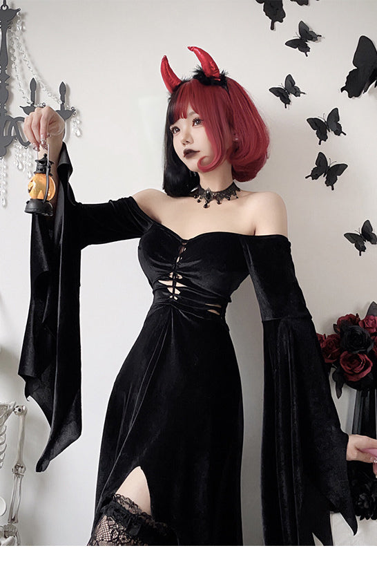 Halloween Cloak Gothic Dress Black / S Main image