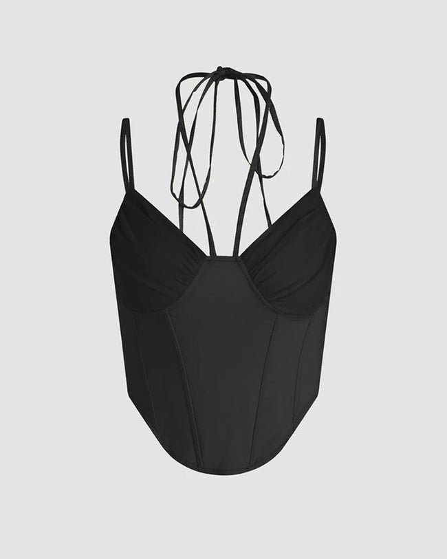 Corset Top with a Halter Neck Main image
