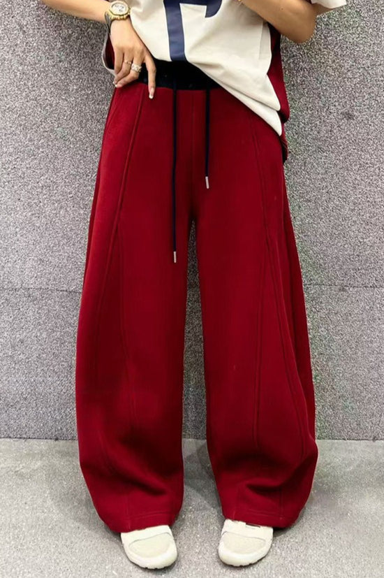 Wide-Leg High-Rise Relaxed-Fit Pants
