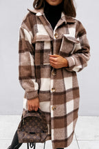 Plaid Button Down Shirt Coat coats