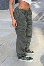 Straight-Leg Fitted Cargo Pants