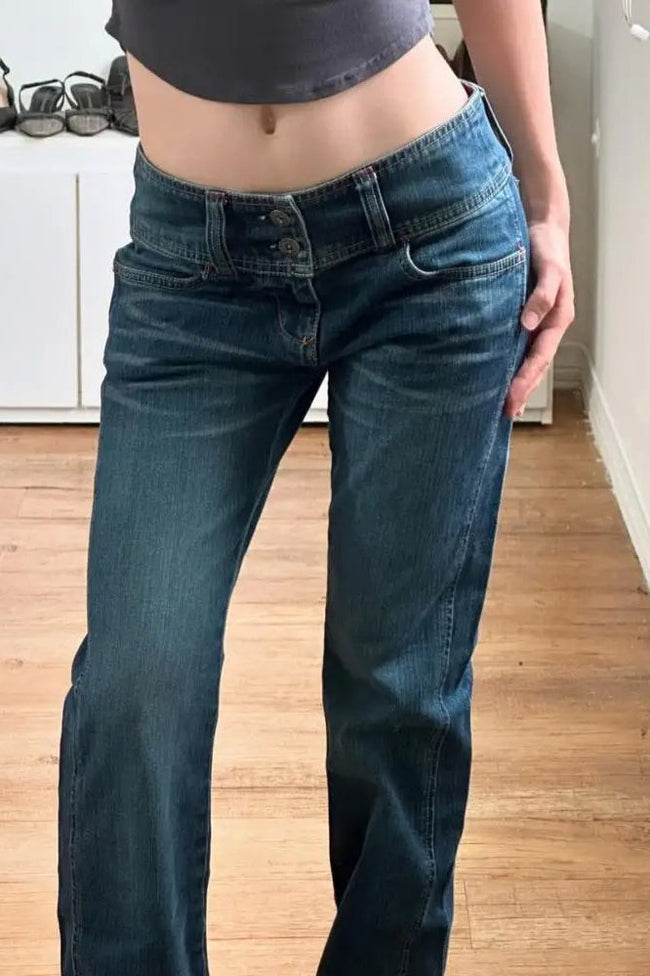 Low-Rise Denim Baggy Jeans Main image