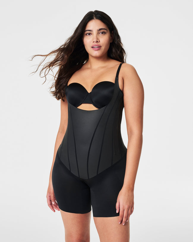 Printed Corset-Style Strappy Bodysuit Main image