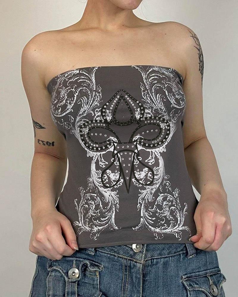Strapless Sleeveless Top