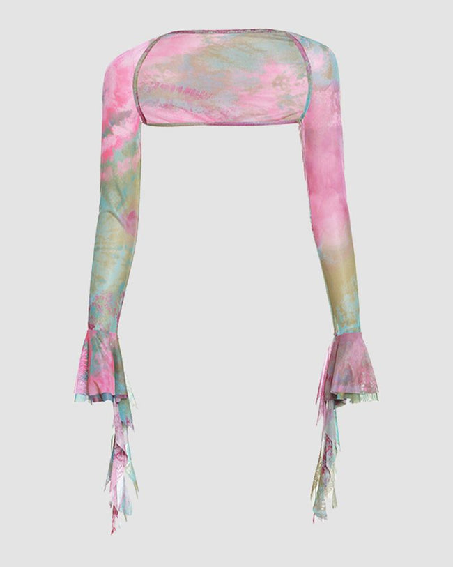 Mesh Top with Butterfly Details Main image