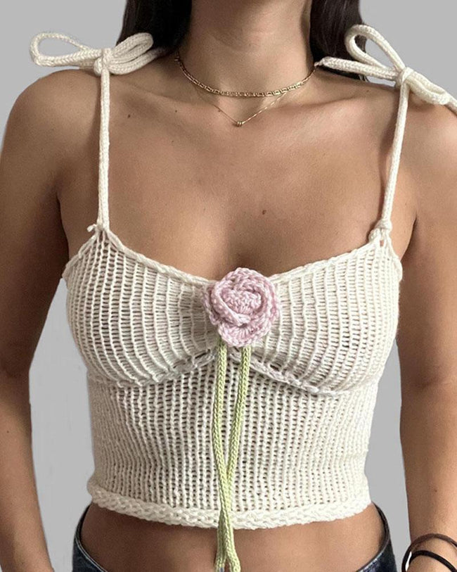 Crochet Strappy Cami Top Main image