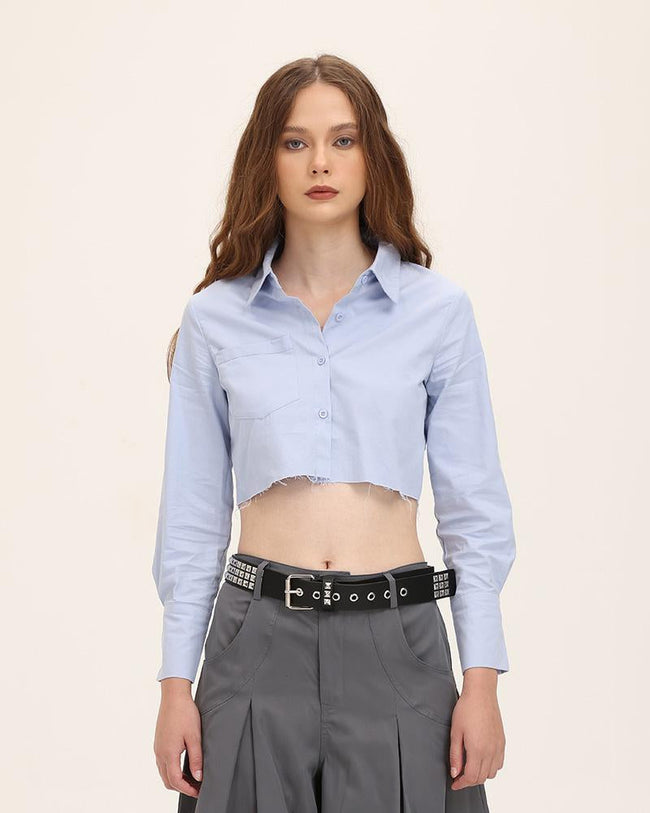 Cropped Collared Shirt Main image