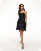 Open-Back Dress with Sequin Detail