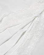Sweetheart-Neck Short-Sleeve Mini Dress with Lace Details