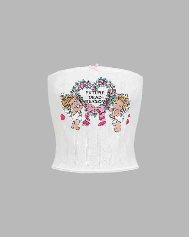 Strapless Graphic Top Main image