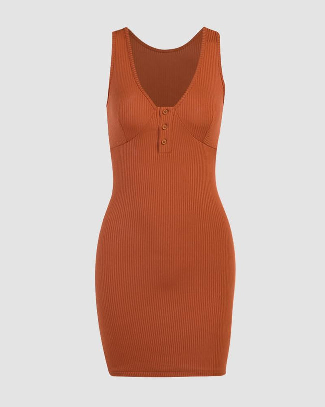 Ribbed Bodycon Sleeveless Dress Main image