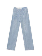 Seam Detail Washed Boyfriend Jeans Jeans