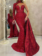 Asymmetric Dress with a Halter Neck